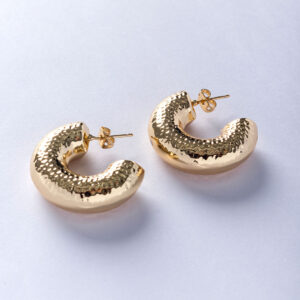 Aretes Chunky Texturizado Gold